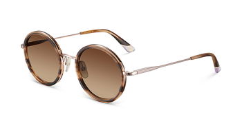 Das Bild zeigt die Sonnenbrille ALMAGRO von der Marke Etnia Barcelona in havanna.